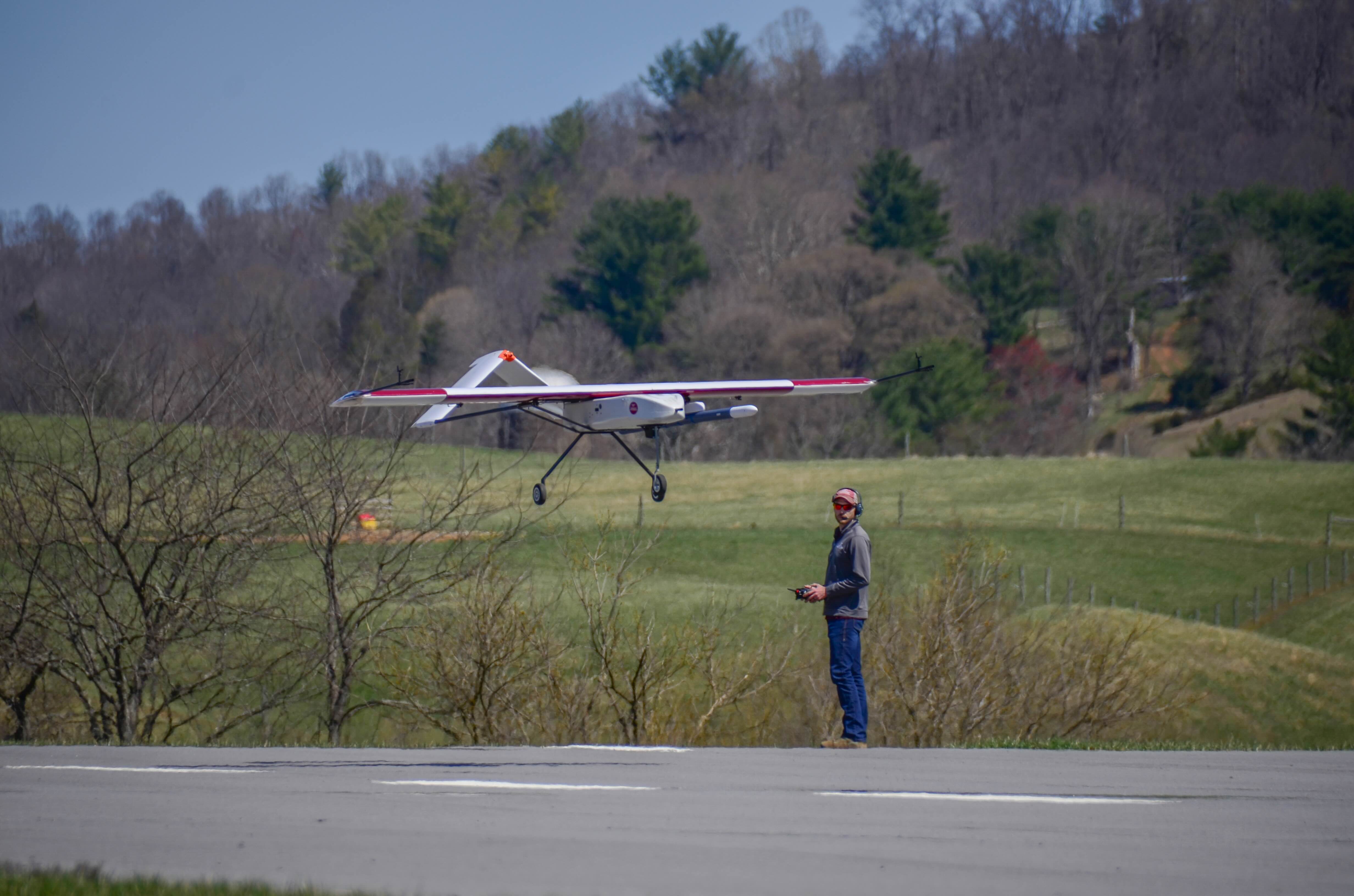 eSPAARO fixed-wing UAV go-around during flight testing